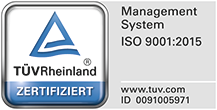 Prüfsiegel des TÜV Rheinland für zertifizierte Qualität und Sicherheit von PTFE Schläuchen